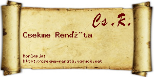 Csekme Renáta névjegykártya